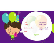 White Oval Birthday Card